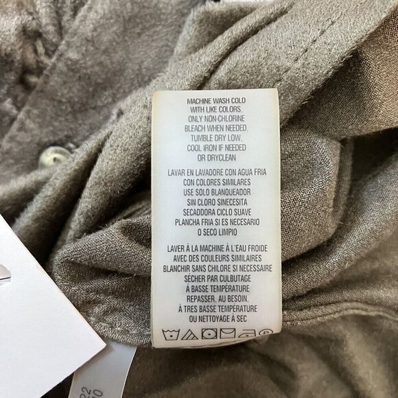 Calvin Klein NWT Ruched Button-up Shirt Caper (Olive Green) Size 2X - Picture 9 of 10